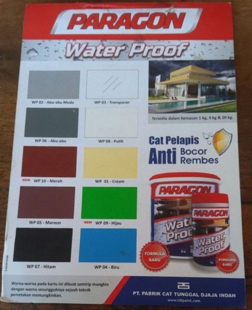 Harga Cat Paragon Water Proof