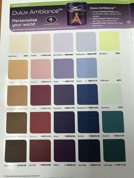 Katalog Warna Cat Dulux Ambiance 1